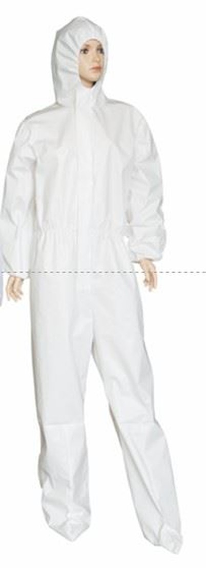 PE + PP ทิ้ง Protetcive Coveralls (ไม่มีตะเข็บเทป)